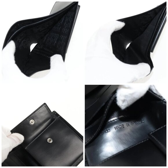 CARTIER Bifold Wallet Leather Black Auth am9307V - Picture 15 of 16